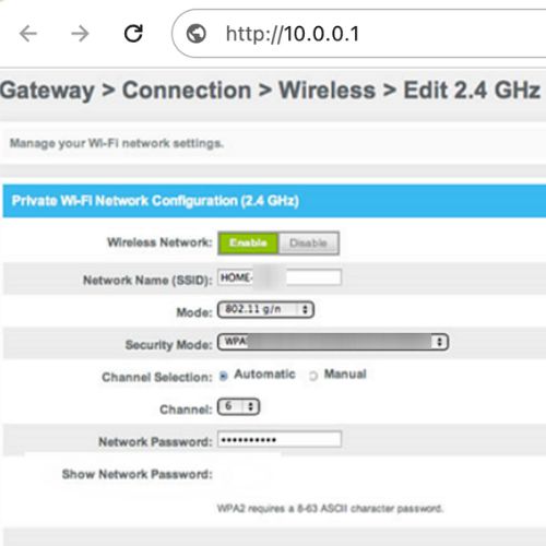 Change Network Name (SSID) of Xfinity Router